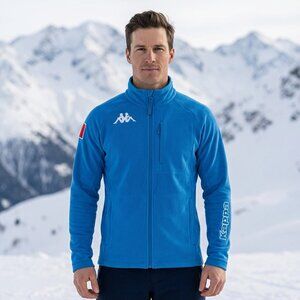KAPPA Brilliant Navy Men’s Ski Fleece Jacket Italian National Team (FISI) Gear M